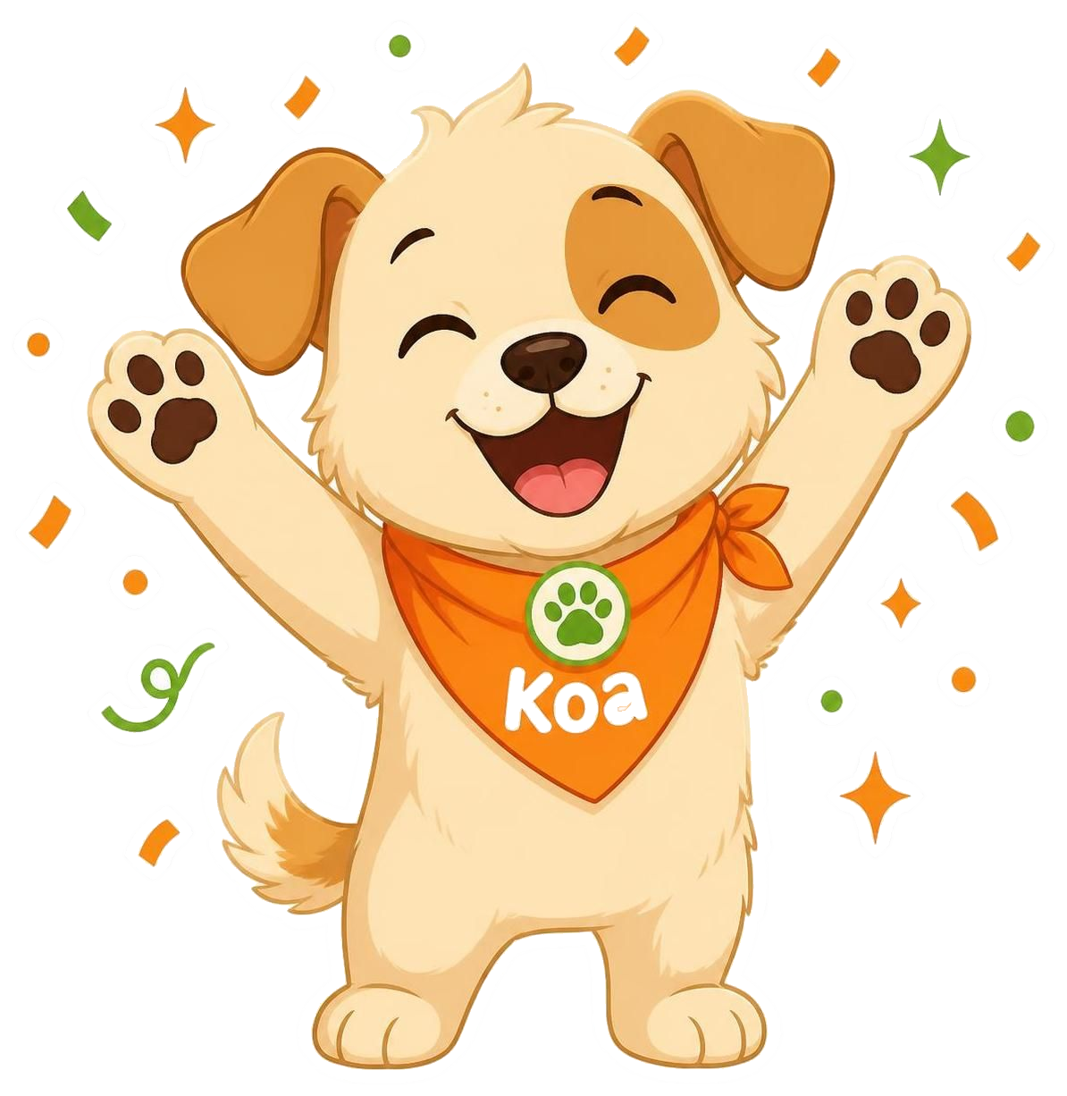 Koa celebrating