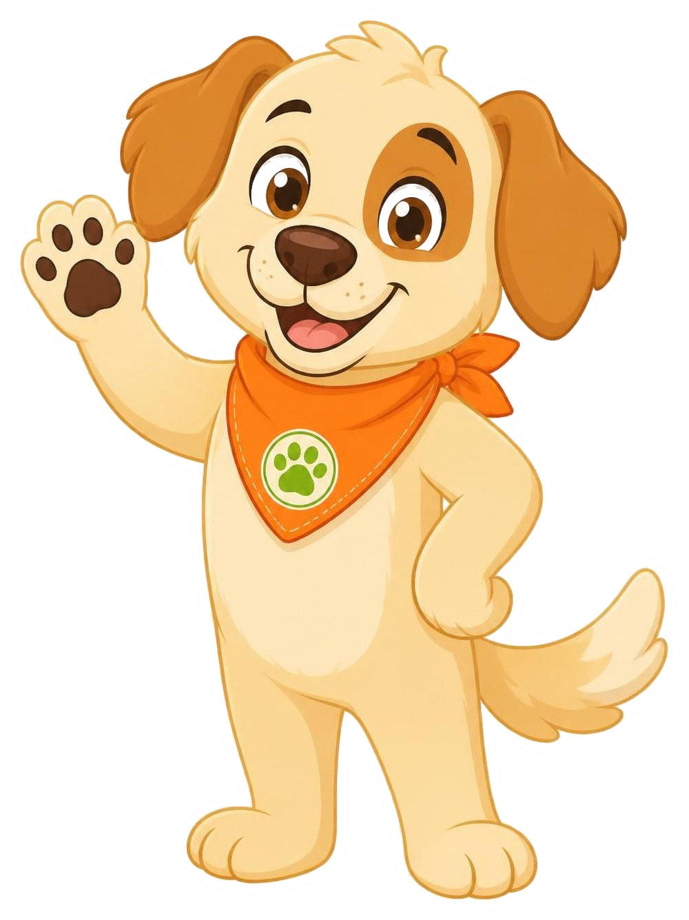 Koa, the Pupgress AI dog trainer, waving hello